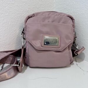 Laundry by Shelli Segal Mauve Nylon Crossbody Bag Adjustable Strap